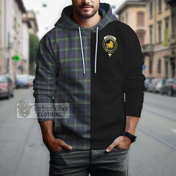 Campbell Argyll Modern Tartan Hoodie with Family Crest and Half Of Me Style