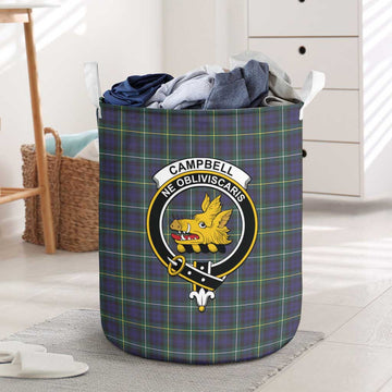 Campbell Argyll Modern Tartan Laundry Basket with Family Crest