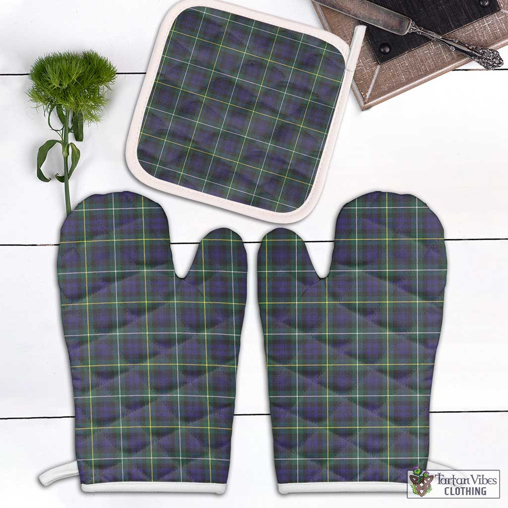 Campbell Argyll Modern Tartan Combo Oven Mitt & Pot-Holder Combo 1 Oven Mitt & 1 Pot-Holder White - Tartan Vibes Clothing