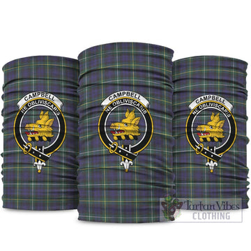 Campbell Argyll Modern Tartan Neck Gaiters, Tartan Bandanas, Tartan Head Band with Family Crest