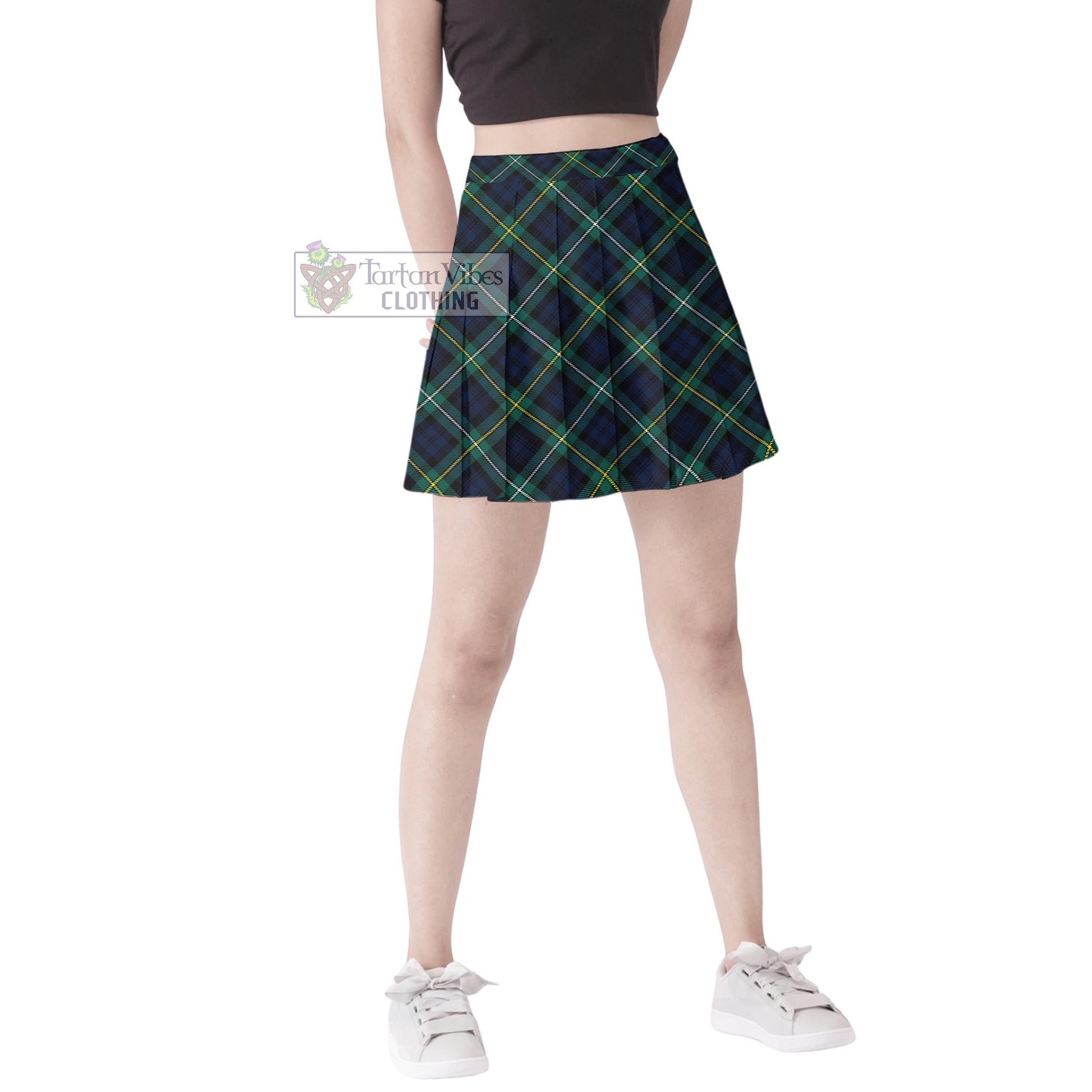 Tartan Vibes Clothing Campbell Argyll Modern #2 Tartan Women's Plated Mini Skirt