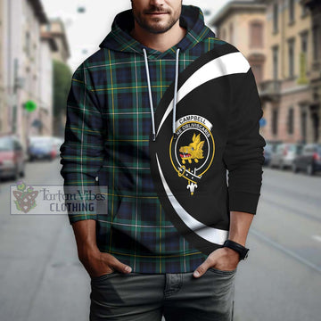 Campbell Argyll Modern #2 Tartan Hoodie with Family Crest Circle Style