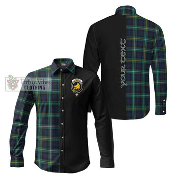 Campbell Argyll Modern #2 Tartan Long Sleeve Button Shirt with Family Crest and Half Of Me Style