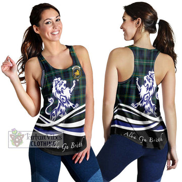 Campbell Argyll Modern #2 Tartan Women's Racerback Tanks with Alba Gu Brath Regal Lion Emblem