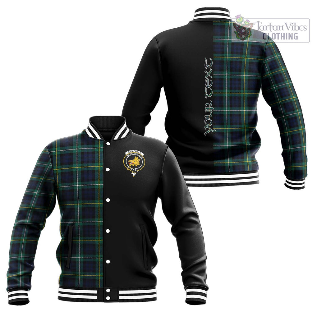 Tartan Vibes Clothing Campbell Argyll Modern #2 Tartan Baseball Jacket with Family Crest and Half Of Me Style