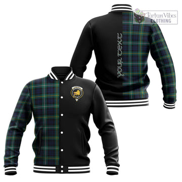 Campbell Argyll Modern #2 Tartan Baseball Jacket with Family Crest and Half Of Me Style