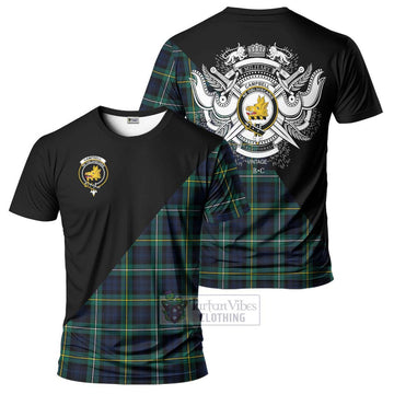 Campbell Argyll Modern #2 Tartan T-Shirt with Family Crest and Military Logo Style