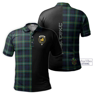 Campbell Argyll Modern #2 Tartan Polo Shirt with Family Crest and Half Of Me Style