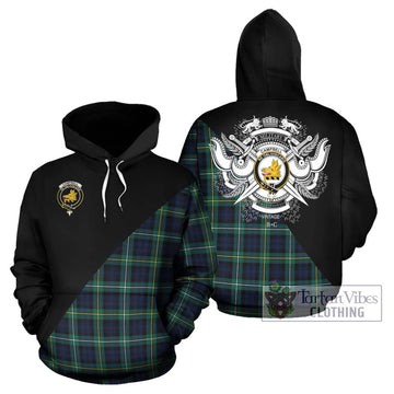 Campbell Argyll Modern #2 Tartan Hoodie with Family Crest and Military Logo Style