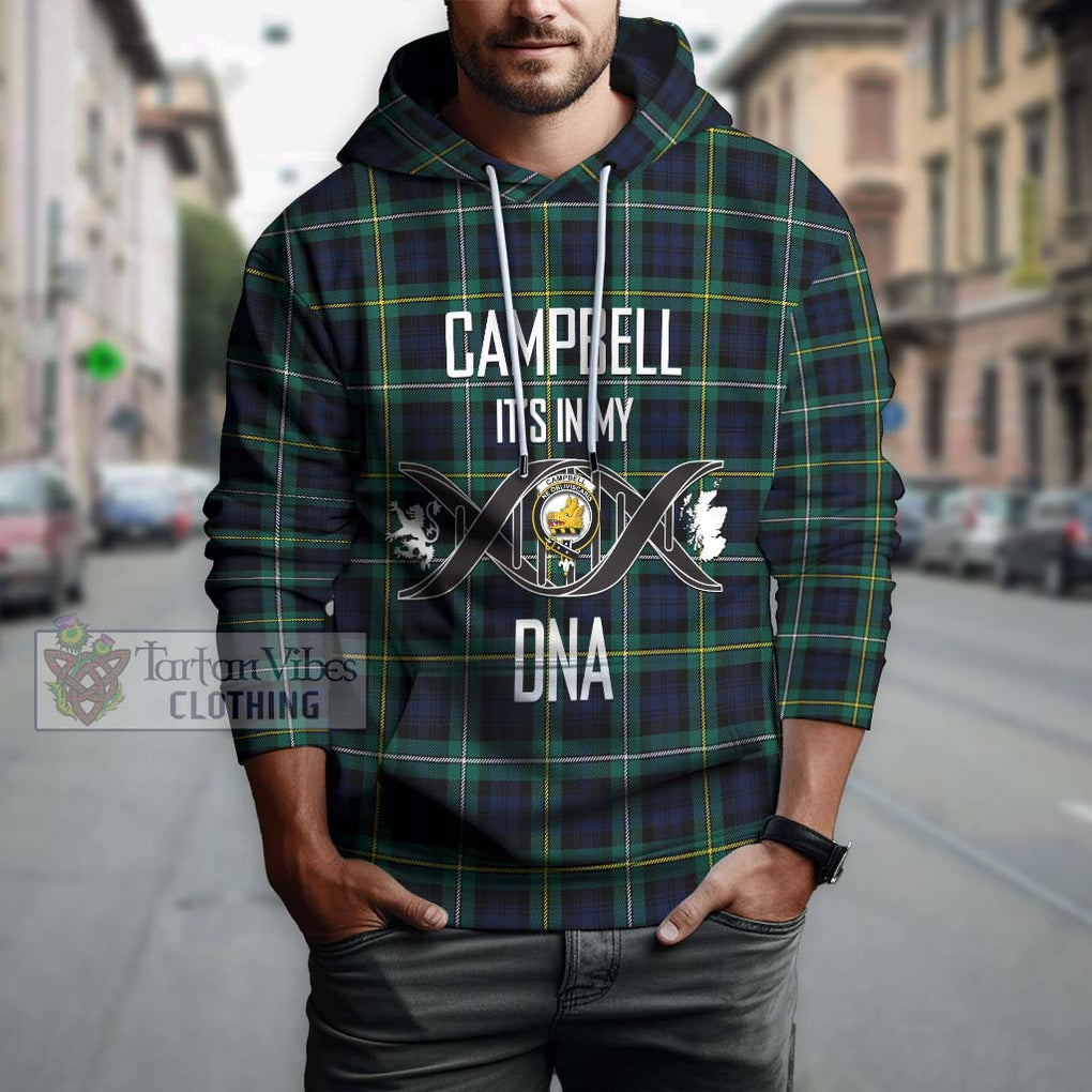 Tartan Vibes Clothing Campbell Argyll Modern #2 Tartan Hoodie with Family Crest DNA In Me Style