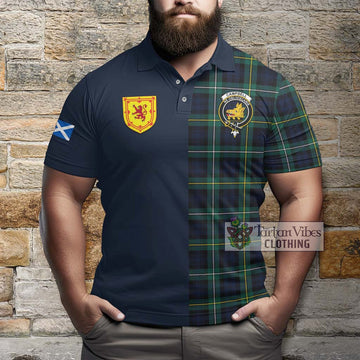 Campbell Argyll Modern #2 Tartan Polo Shirt Alba with Scottish Lion Royal Arm Half Style