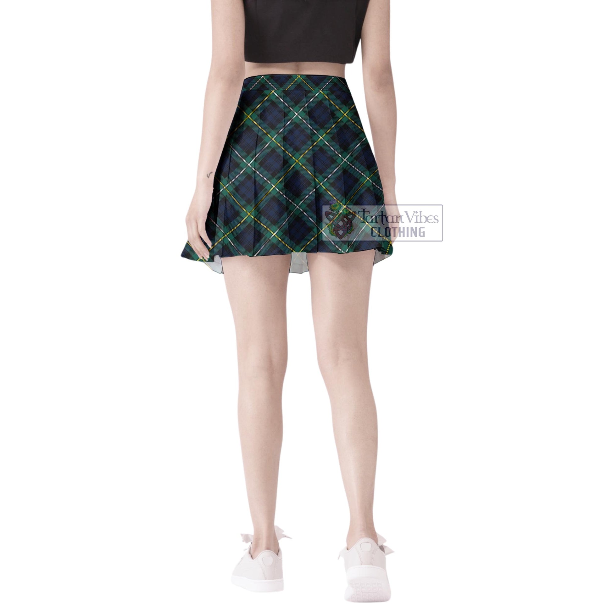 Tartan Vibes Clothing Campbell Argyll Modern #2 Tartan Women's Plated Mini Skirt