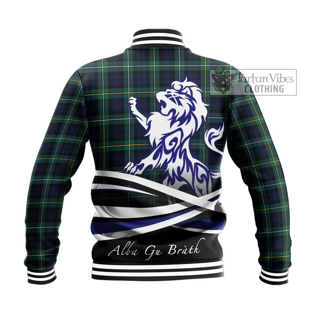 Tartan Vibes Clothing Campbell Argyll Modern #2 Tartan Baseball Jacket with Alba Gu Brath Regal Lion Emblem