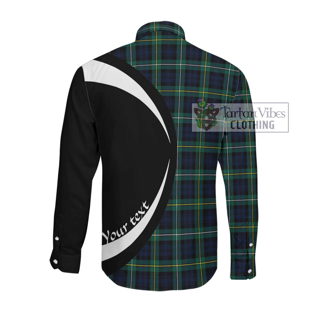 Tartan Vibes Clothing Campbell Argyll Modern #2 Tartan Long Sleeve Button Up with Family Crest Circle Style