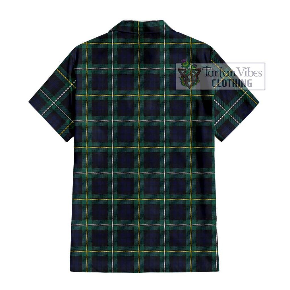 Tartan Vibes Clothing Campbell Argyll Modern #2 Tartan Short Sleeve Button Shirt with Family Crest DNA In Me Style