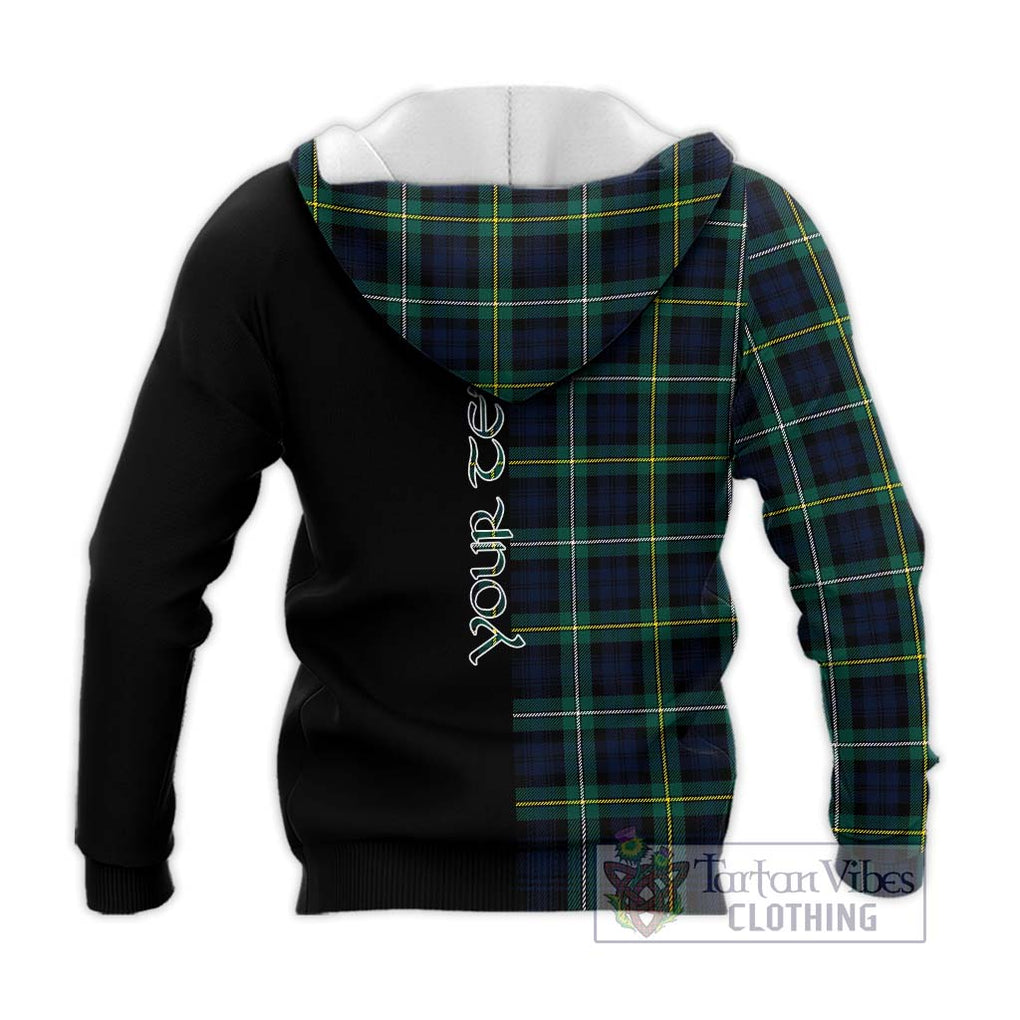 Tartan Vibes Clothing Campbell Argyll Modern #2 Tartan Knitted Hoodie with Family Crest and Half Of Me Style