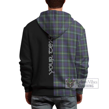 Campbell Argyll Modern Tartan Hoodie with Family Crest and Half Of Me Style