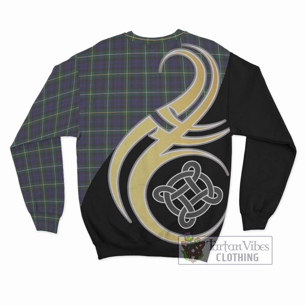 Campbell Argyll Modern Tartan Sweatshirt with Family Crest and Celtic Symbol Style - Tartan Vibes Clothing