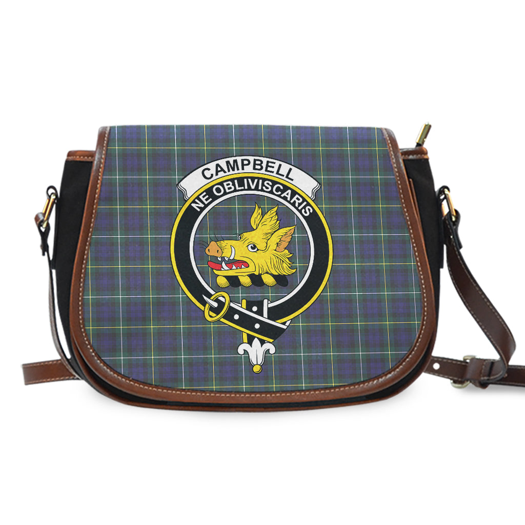 Campbell Argyll Modern Tartan Saddle Bag with Family Crest - Tartan Vibes Clothing