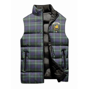 Campbell Argyll Modern Tartan Sleeveless Puffer Jacket with Family Crest