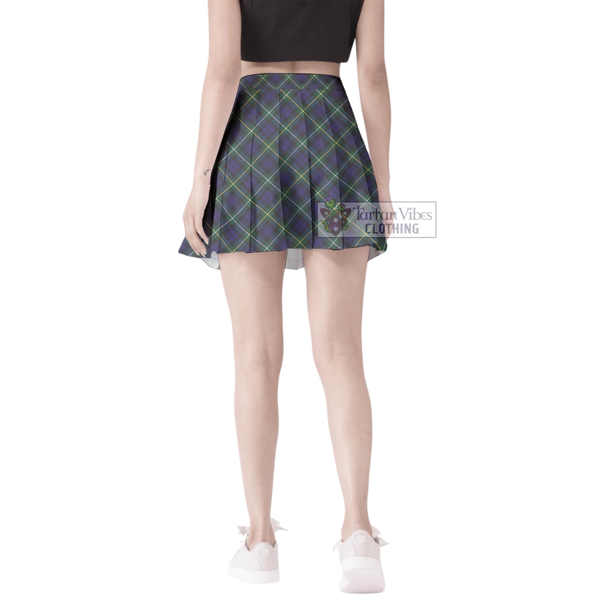 Tartan Vibes Clothing Campbell Argyll Modern Tartan Women's Plated Mini Skirt