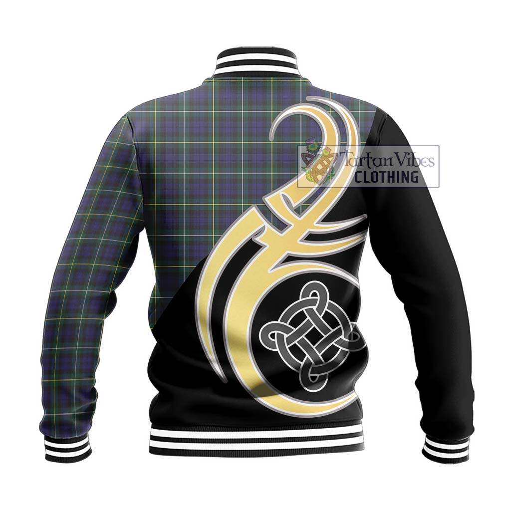 Campbell Argyll Modern Tartan Baseball Jacket with Family Crest and Celtic Symbol Style - Tartan Vibes Clothing