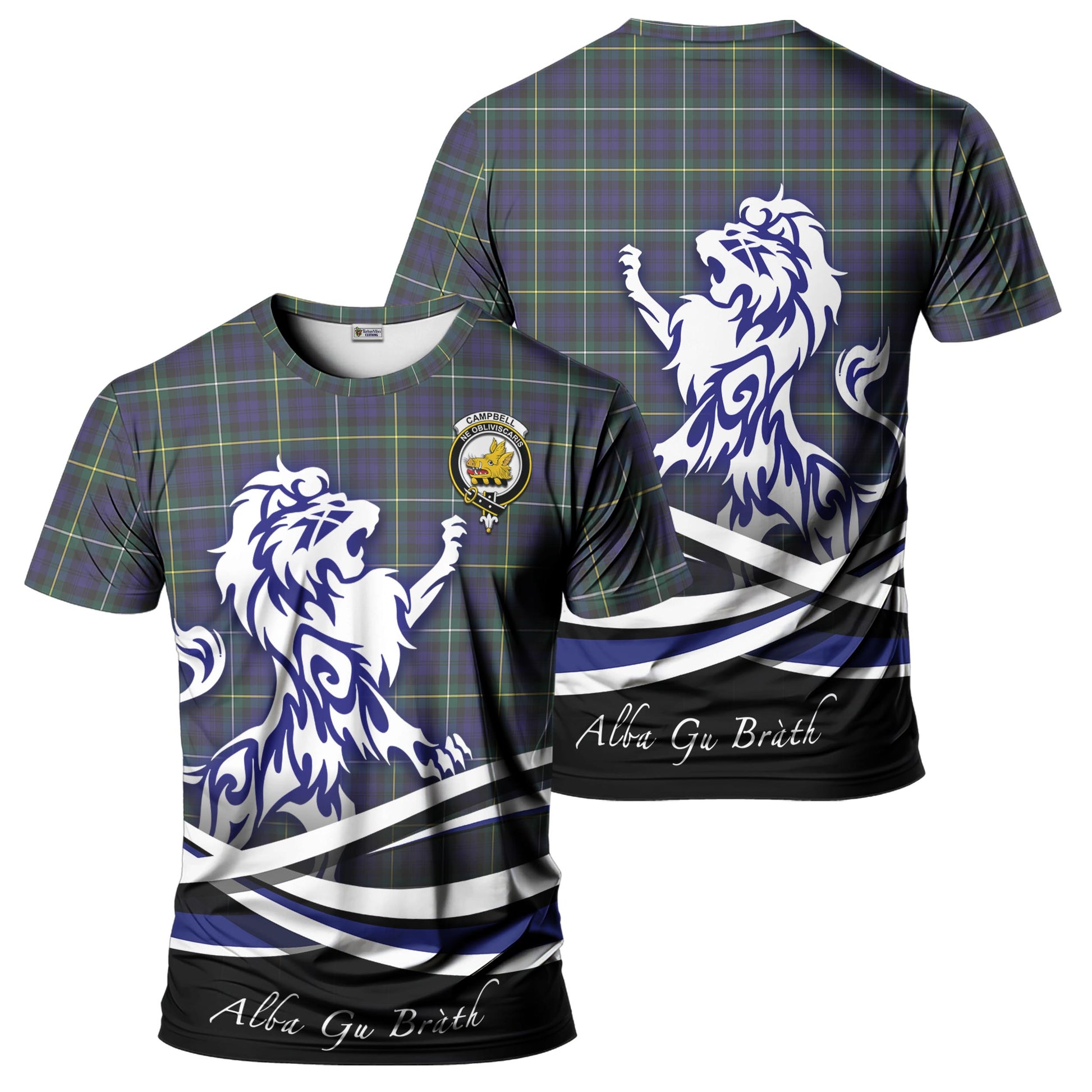 campbell-argyll-modern-tartan-t-shirt-with-alba-gu-brath-regal-lion-emblem