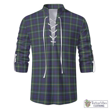 Campbell Argyll Modern Tartan Men's Scottish Traditional Jacobite Ghillie Kilt Shirt