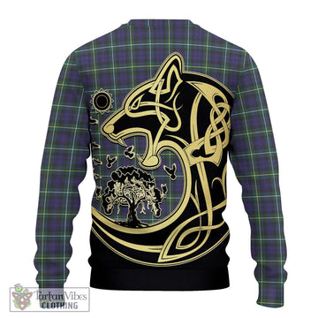 Campbell Argyll Modern Tartan Ugly Sweater with Family Crest Celtic Wolf Style