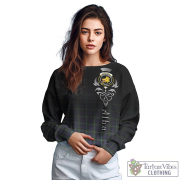 Campbell Argyll Modern Tartan Sweatshirt Featuring Alba Gu Brath Family Crest Celtic Inspired