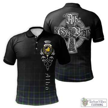 Campbell Argyll Modern Tartan Polo Shirt Featuring Alba Gu Brath Family Crest Celtic Inspired