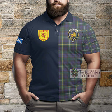 Campbell Argyll Modern Tartan Polo Shirt Alba with Scottish Lion Royal Arm Half Style