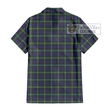 Campbell Argyll Modern Tartan Short Sleeve Button Shirt with Family Crest DNA In Me Style