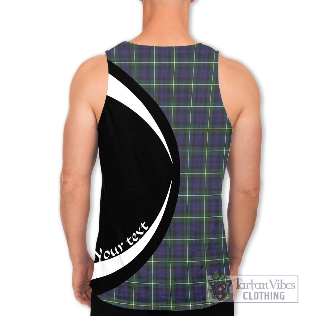 Campbell Argyll Modern Tartan Men's Tank Top with Family Crest Circle Style - Tartan Vibes Clothing