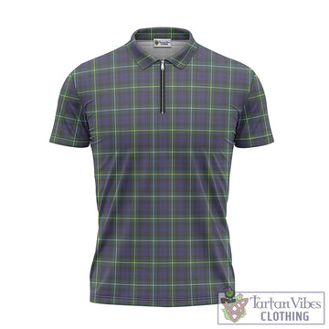 Campbell Argyll Modern Tartan Zipper Polo Shirt