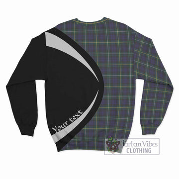 Campbell Argyll Modern Tartan Sweatshirt with Family Crest Circle Style