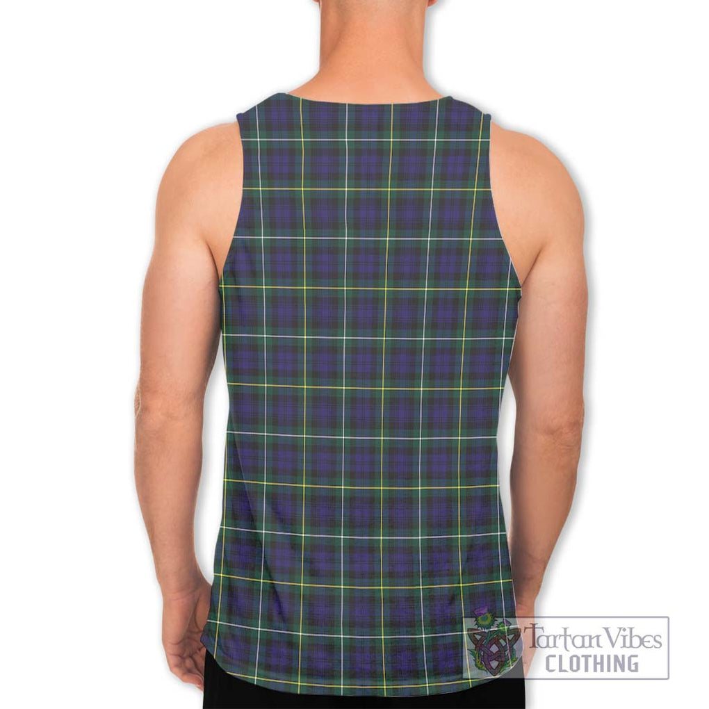 Campbell Argyll Modern Tartan Men's Tank Top with Family Crest DNA In Me Style - Tartanvibesclothing Shop