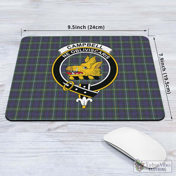 Campbell Argyll Modern Tartan Mouse Pad with Family Crest