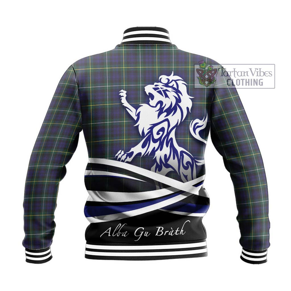 Campbell Argyll Modern Tartan Baseball Jacket with Alba Gu Brath Regal Lion Emblem - Tartanvibesclothing Shop