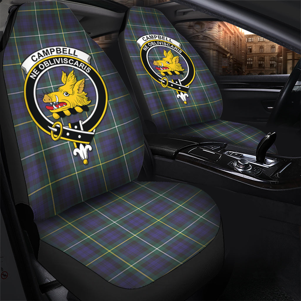 Campbell Argyll Modern Tartan Car Seat Cover with Family Crest - Tartanvibesclothing