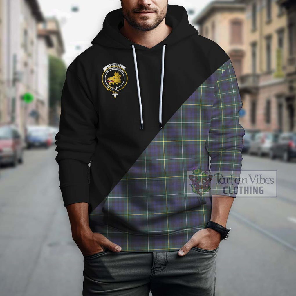 Campbell Argyll Modern Tartan Hoodie with Family Crest and Military Logo Style - Tartanvibesclothing Shop