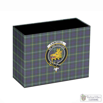 Campbell Argyll Modern Tartan Pen Holder with Family Crest