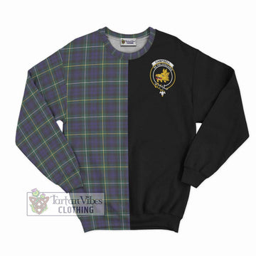 Campbell Argyll Modern Tartan Sweatshirt with Family Crest and Half Of Me Style