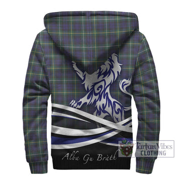 Campbell Argyll Modern Tartan Sherpa Hoodie with Alba Gu Brath Regal Lion Emblem