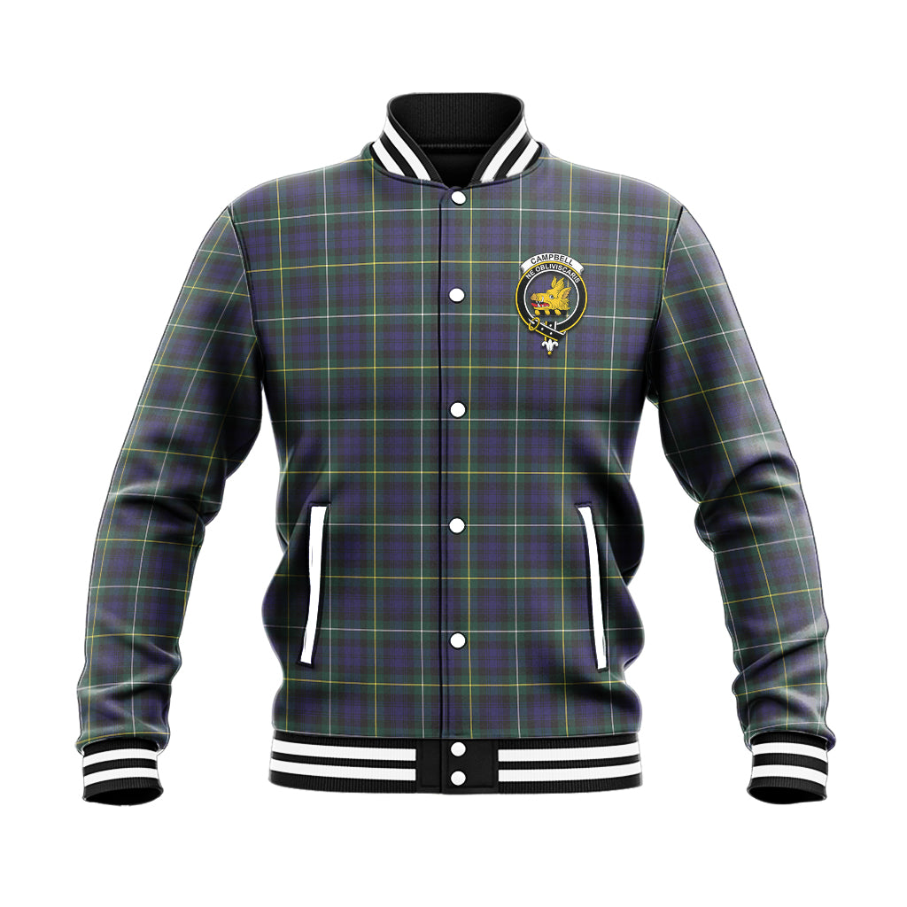 Campbell Argyll Modern Tartan Baseball Jacket with Family Crest - Tartan Vibes Clothing