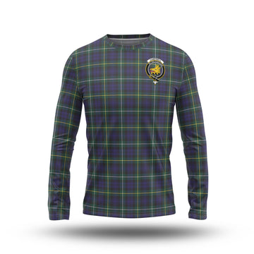 Campbell Argyll Modern Tartan Long Sleeve T-Shirt with Family Crest