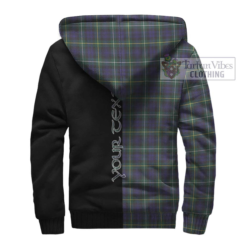 Campbell Argyll Modern Tartan Sherpa Hoodie with Family Crest and Half Of Me Style - Tartanvibesclothing Shop