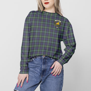 Campbell Argyll Modern Tartan Sweatshirt with Family Crest