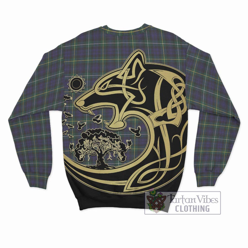 Campbell Argyll Modern Tartan Sweatshirt with Family Crest Celtic Wolf Style - Tartan Vibes Clothing