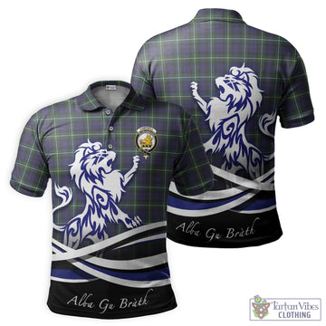 Campbell Argyll Modern Tartan Polo Shirt with Alba Gu Brath Regal Lion Emblem